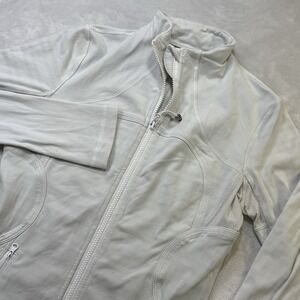 Lululemon Define Jacket White Women Fitted Full Zip Yoga Athletic 6/8